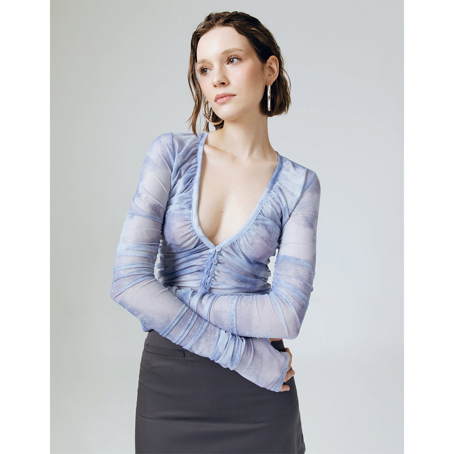 KARLIE SHEER HAND DETAILED TOP