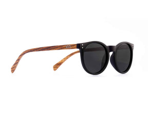 Matte Black Wooden Sunglasses - INTI