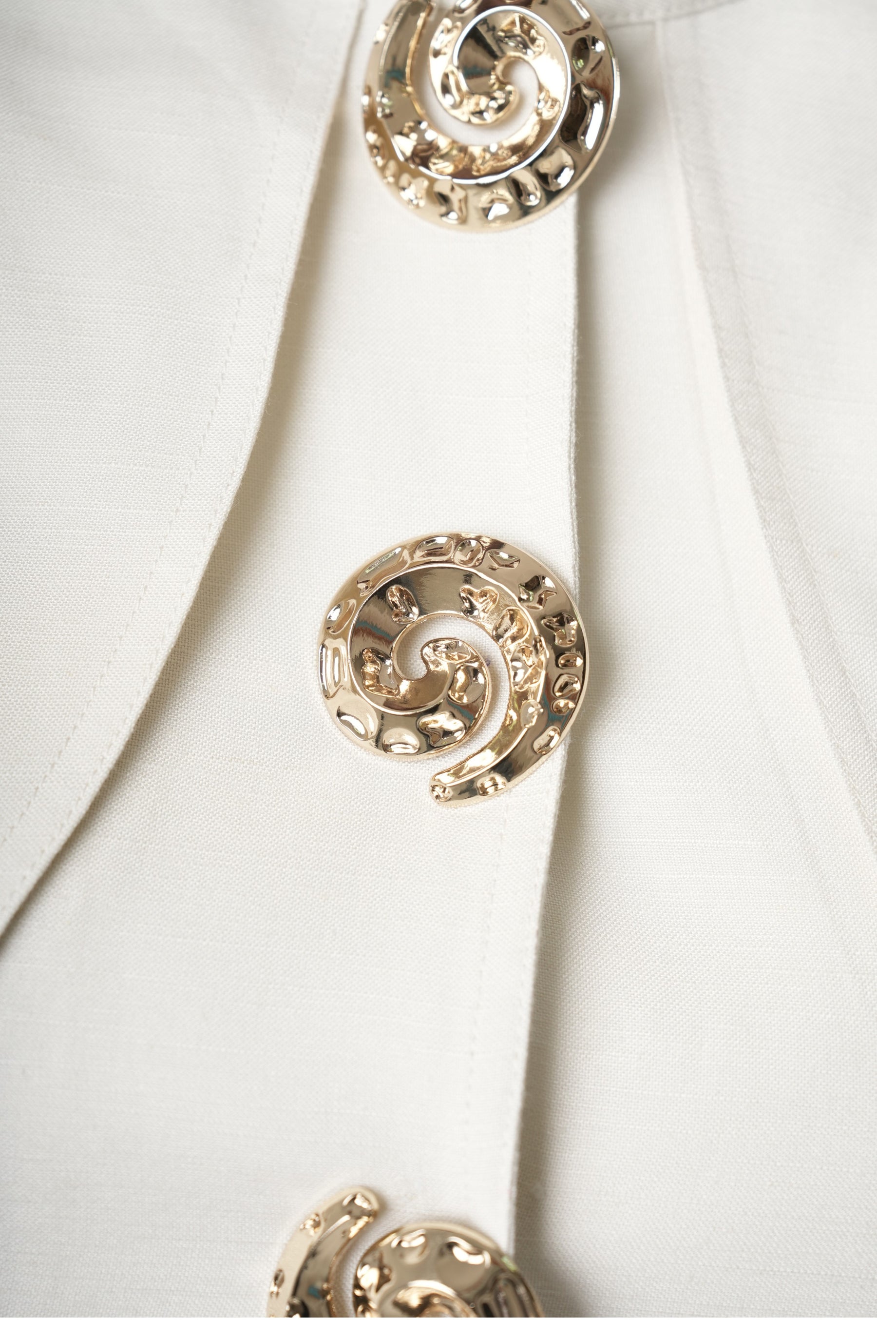 Narea Shell-button Linen Top