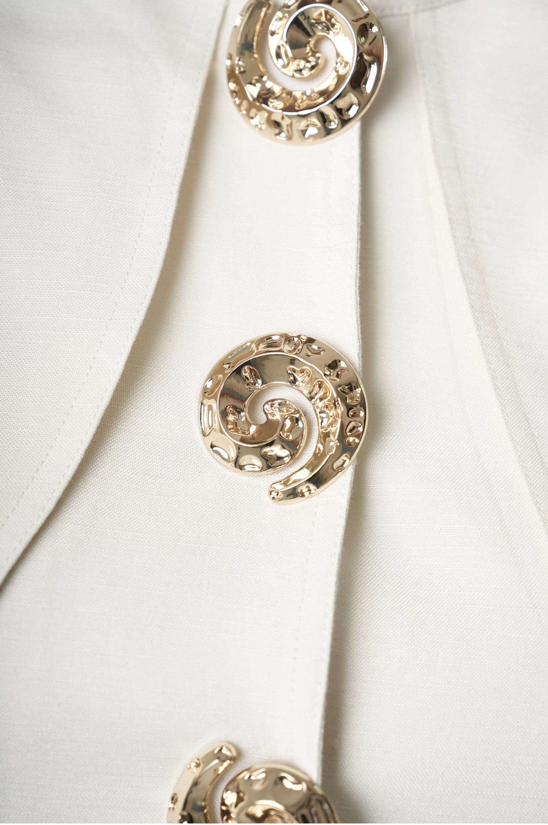 Narea Shell-button Linen Top