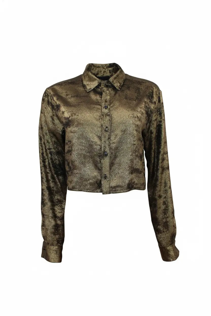 Burnt Gold Cropped Shirt