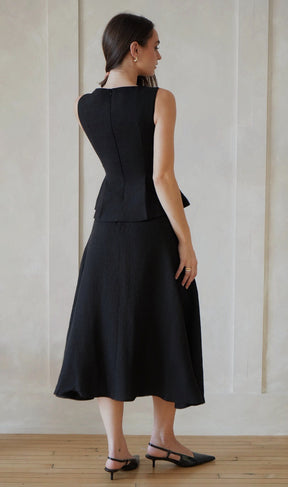 Jiulia Two-Piece Set in Black