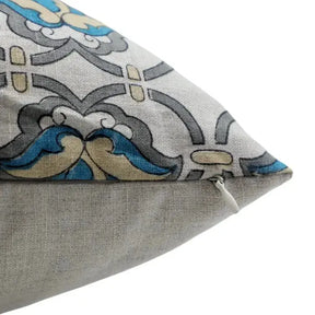 Beautiful Hand Made Block Printed Pure Linen Pillow Cover - Hridyavan