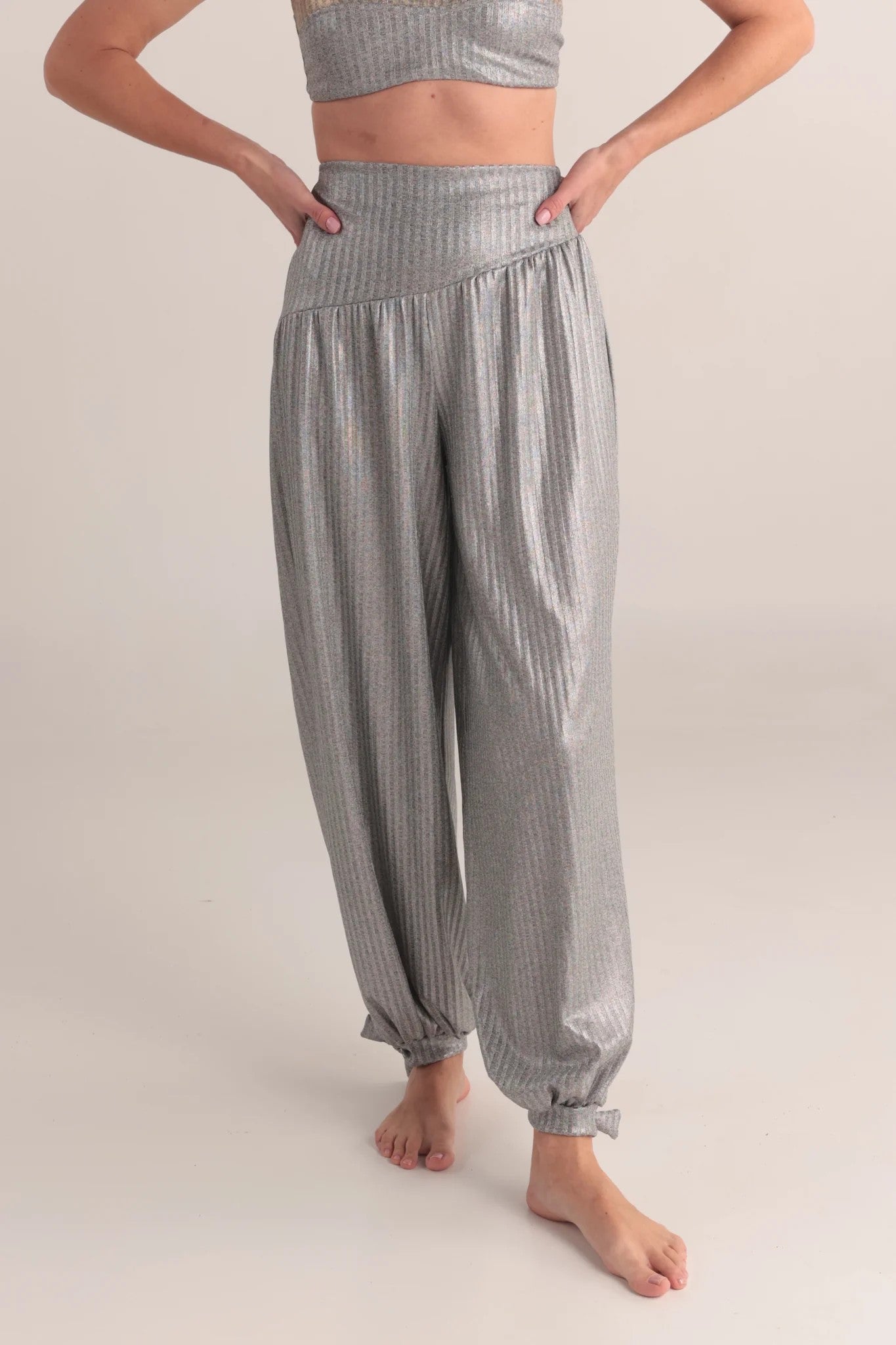 Soma Silver Asymmetric Ankle Pant