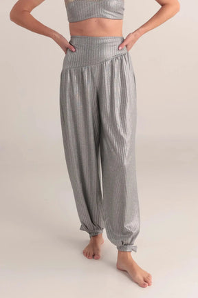 Soma Silver Asymmetric Ankle Pant
