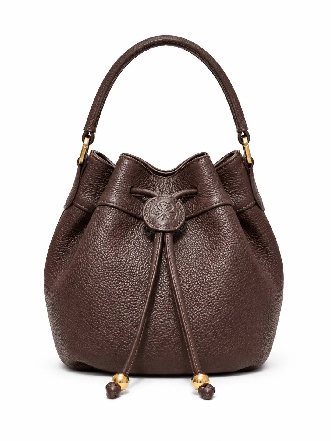 Sienne Textured Italian Leather Bucket Bag