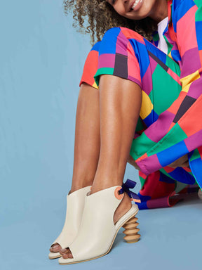 Mattise7 Offwhite Sculptural Ankle Boot Preorder