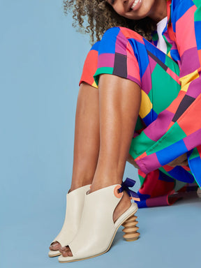 Mattise7 Offwhite Sculptural Ankle Boot Preorder