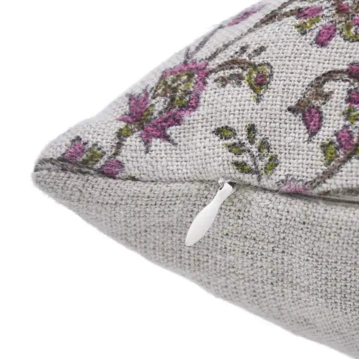 Hand Block Print Thick linen designer Pillow Cover- Varanasi