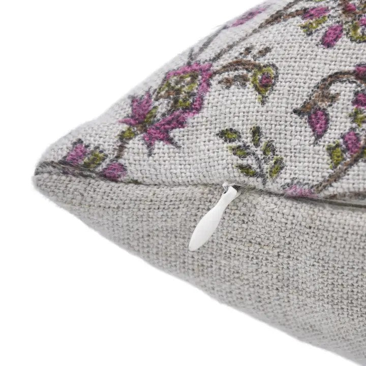 Hand Block Print Thick linen designer Pillow Cover- Varanasi
