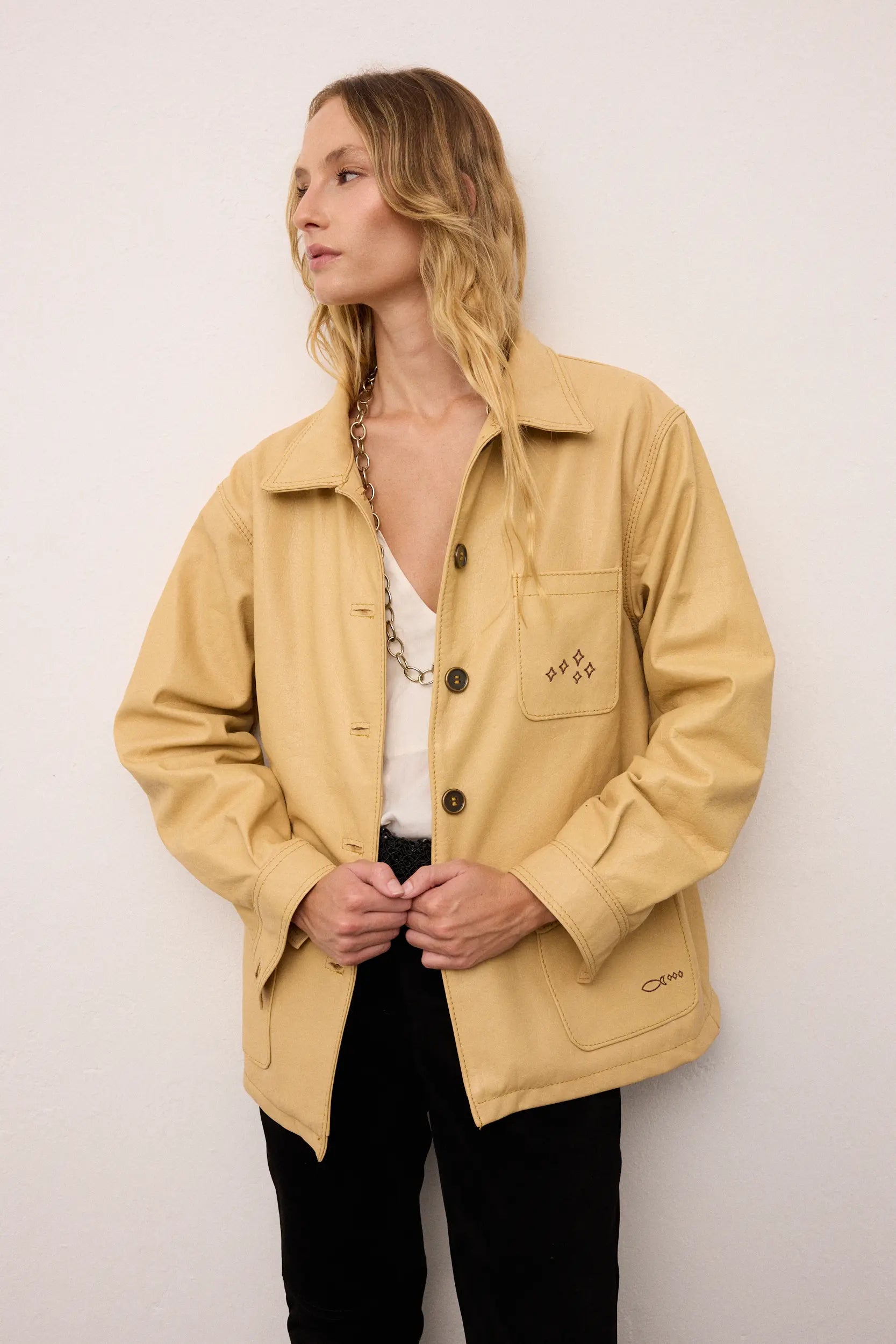 Atlantic Oversized Leather Jacket