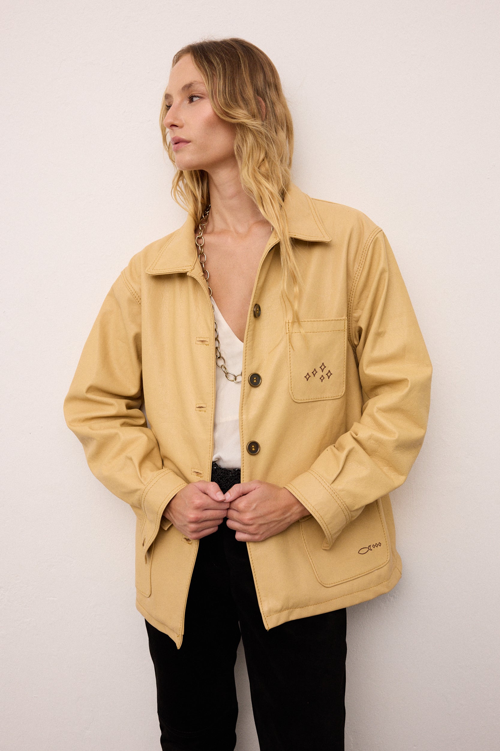 Atlantic Oversized Leather Jacket
