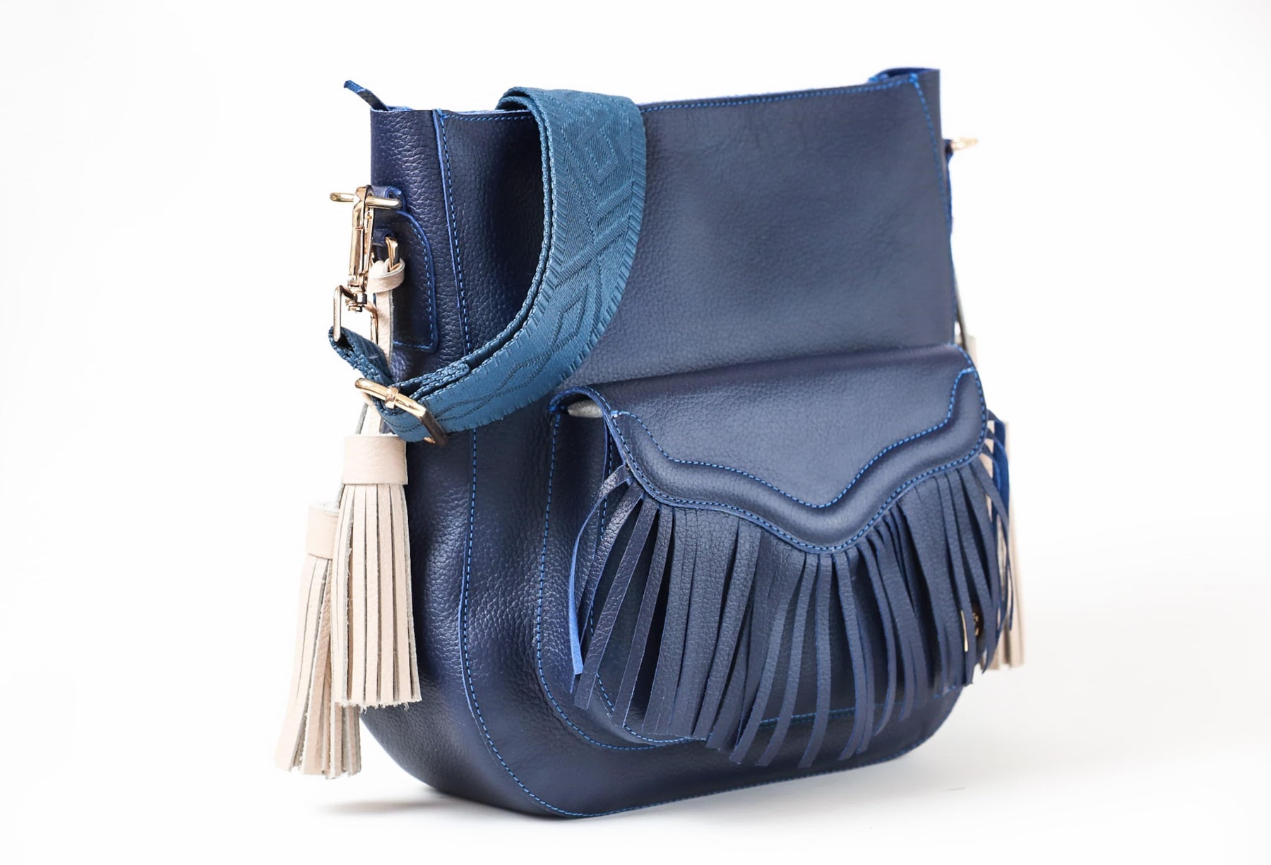 María - Navy Blue Crossbody Bag