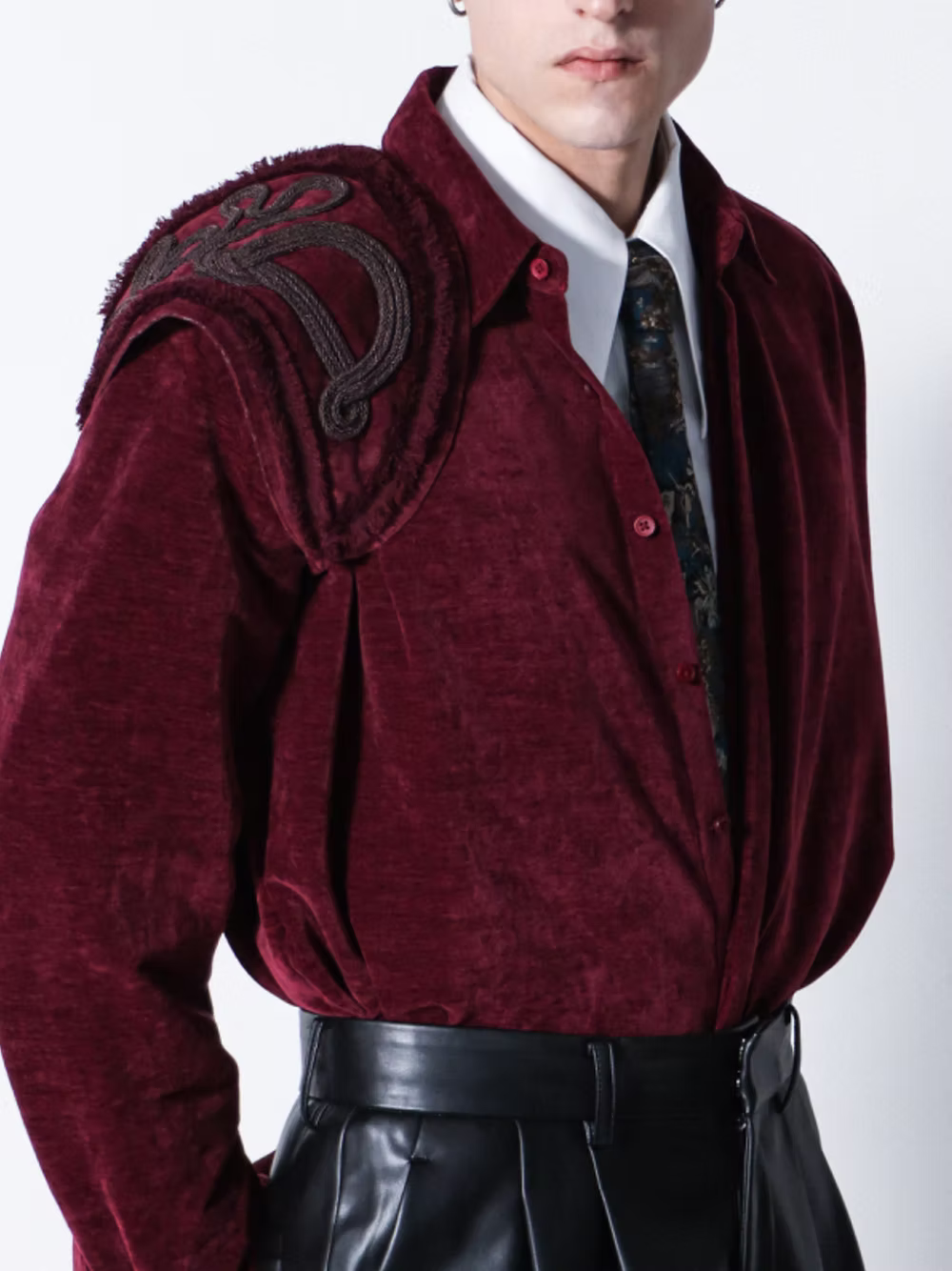 Velvet Padded Long Shirt