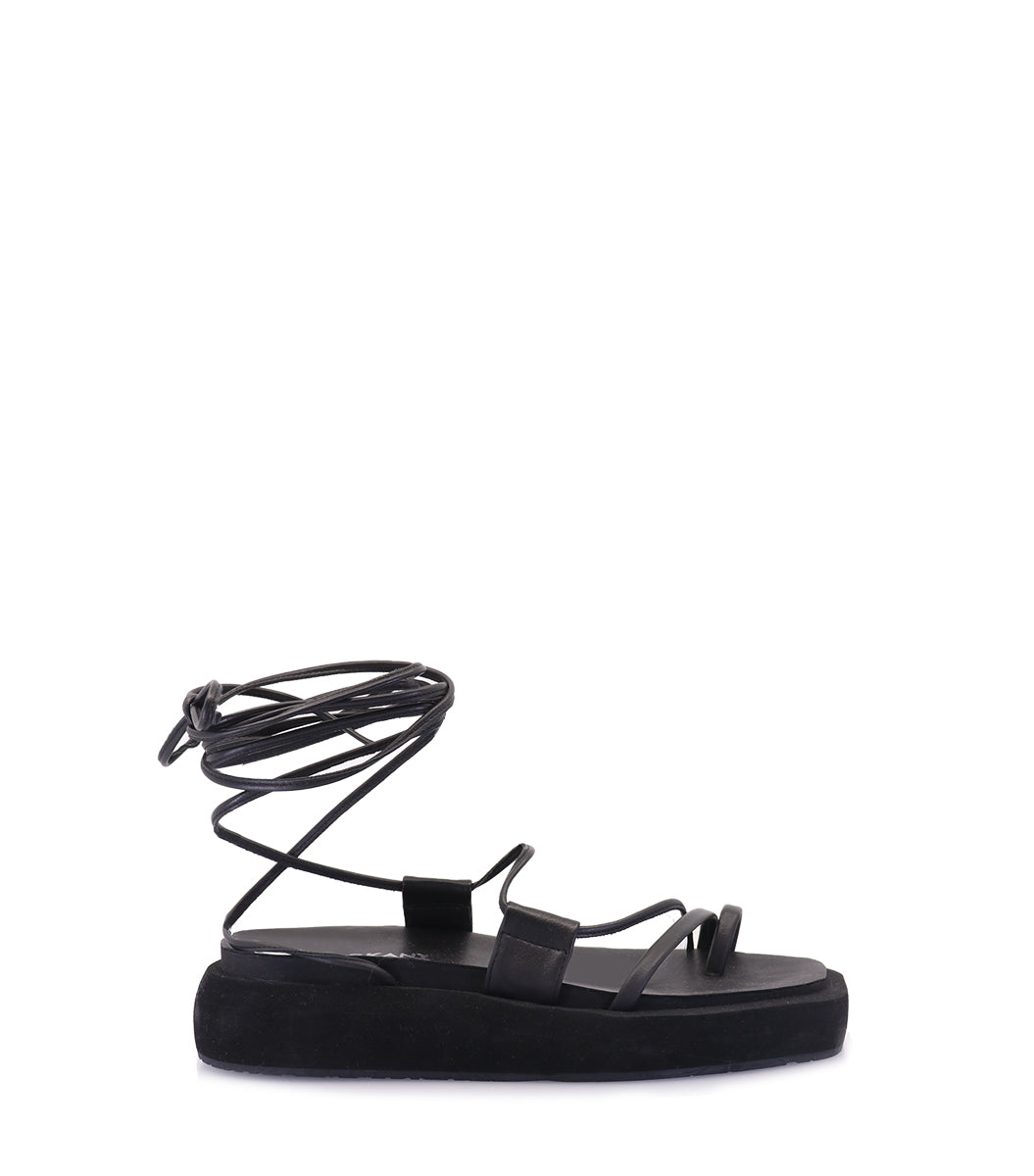 Theo Eco-Chic Black Platforms