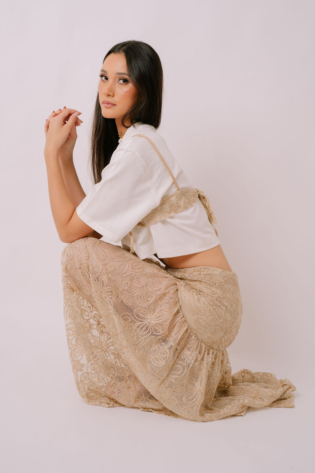 Cropped Lace Bikini T-Shirt