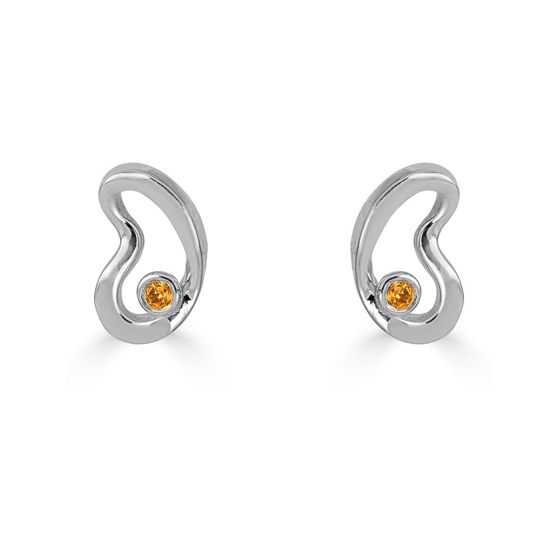 Sahab Birthstone Studs in Silver
