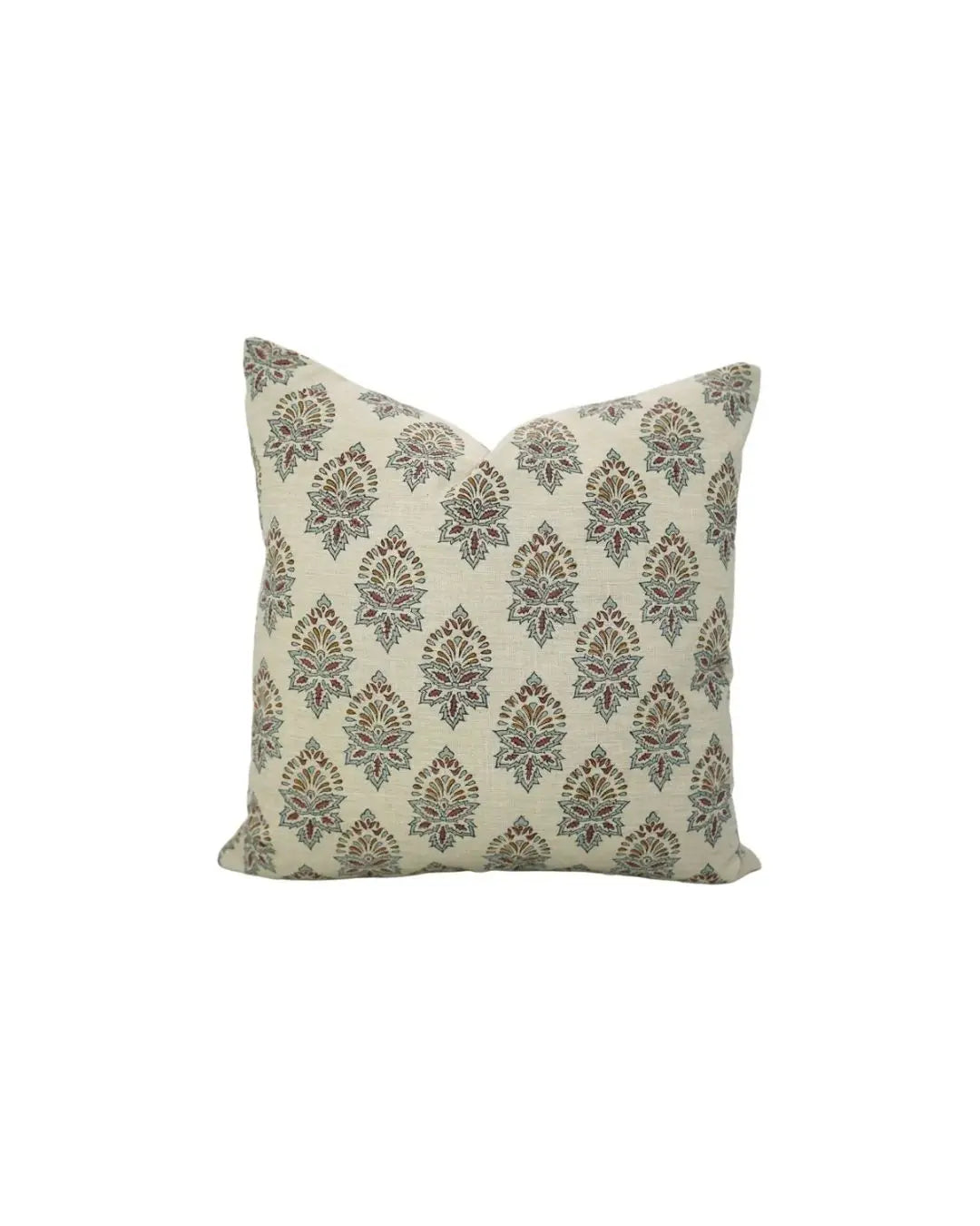 Handcraft Block Print Linen Blend Cushion Cover - Samrat