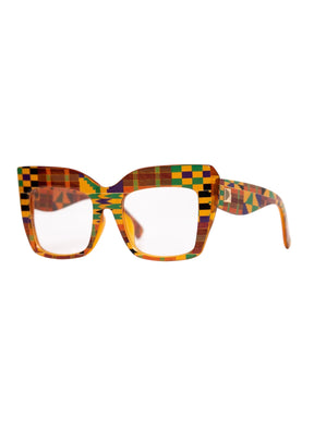 KA kente oversized cateye eyeglasses