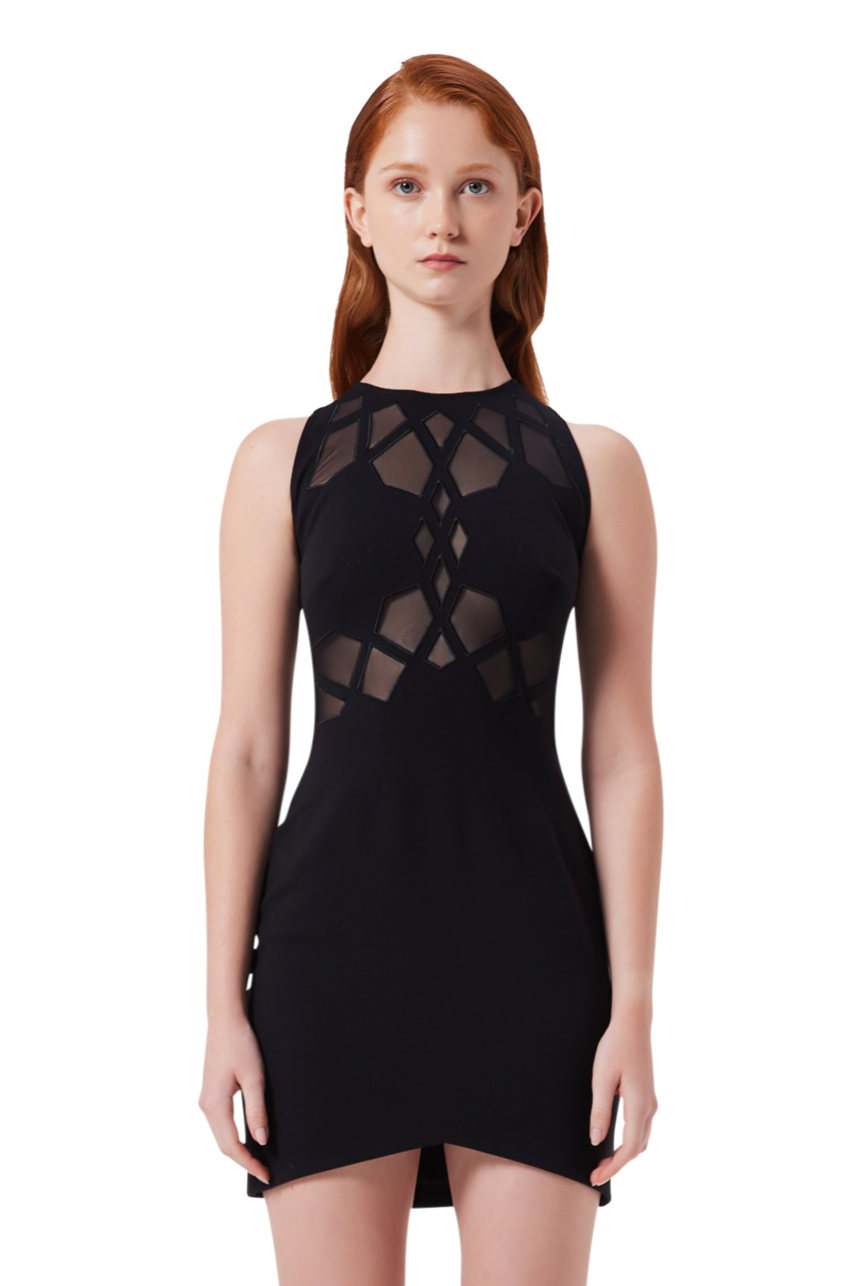Lumière Mesh Dress in Black
