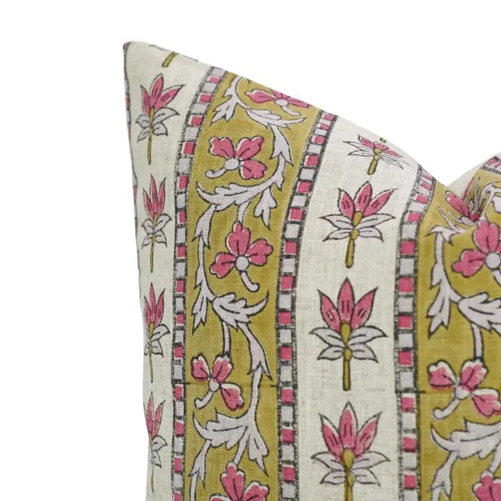 Beautiful Hand Block Printed Design Viscose Linen Piillow Cover - Laxmi