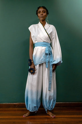 Air Draped Asymmetric Wrap Set
