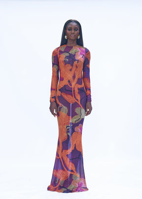 MESH LONG DRESS