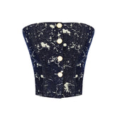 Laura Embellished Denim Bustier