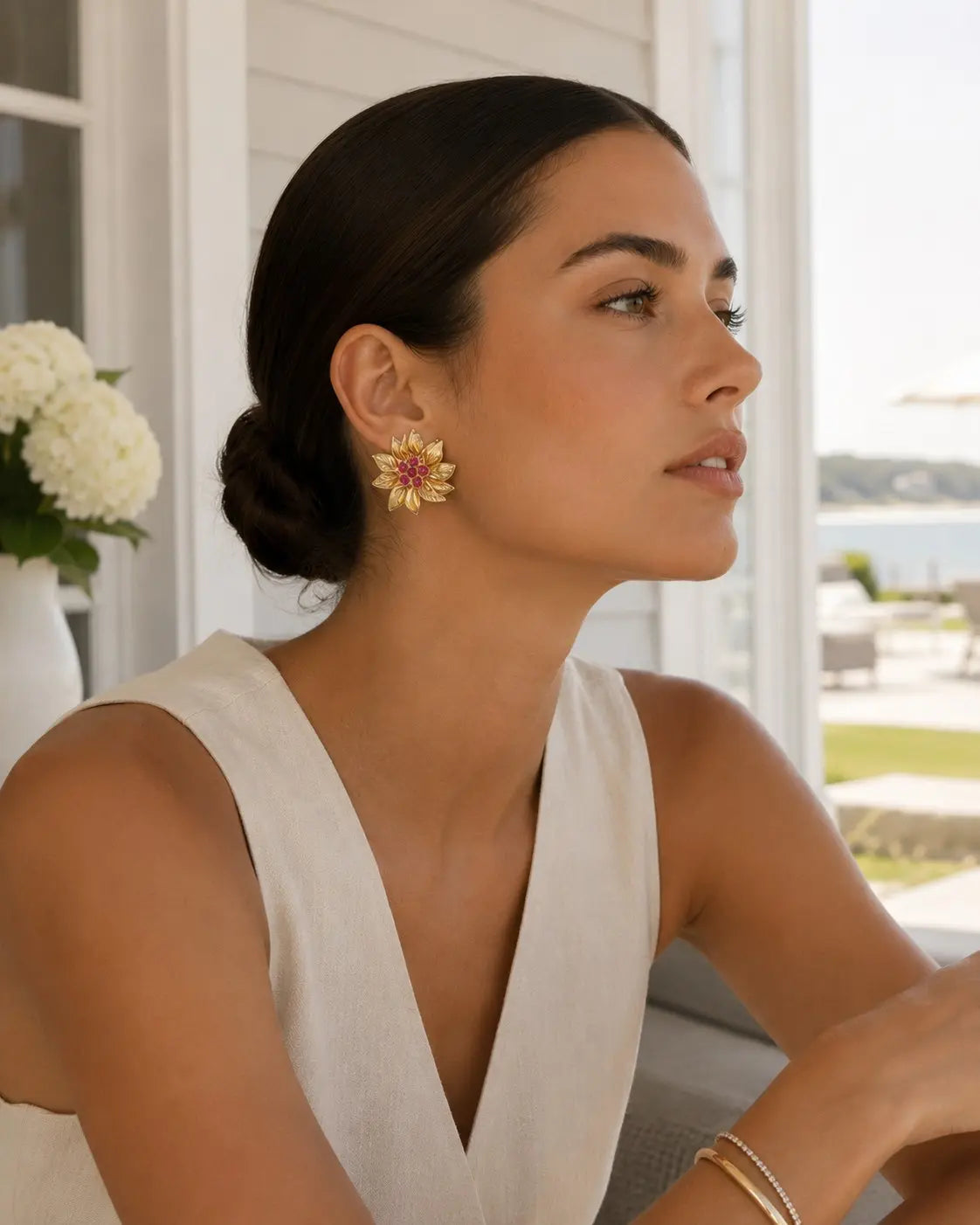 Magnolia Gold Earrings