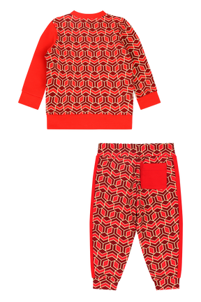 Mixed Up Clothing Boys Sweatshirt and Jogger Set Red Multicolor