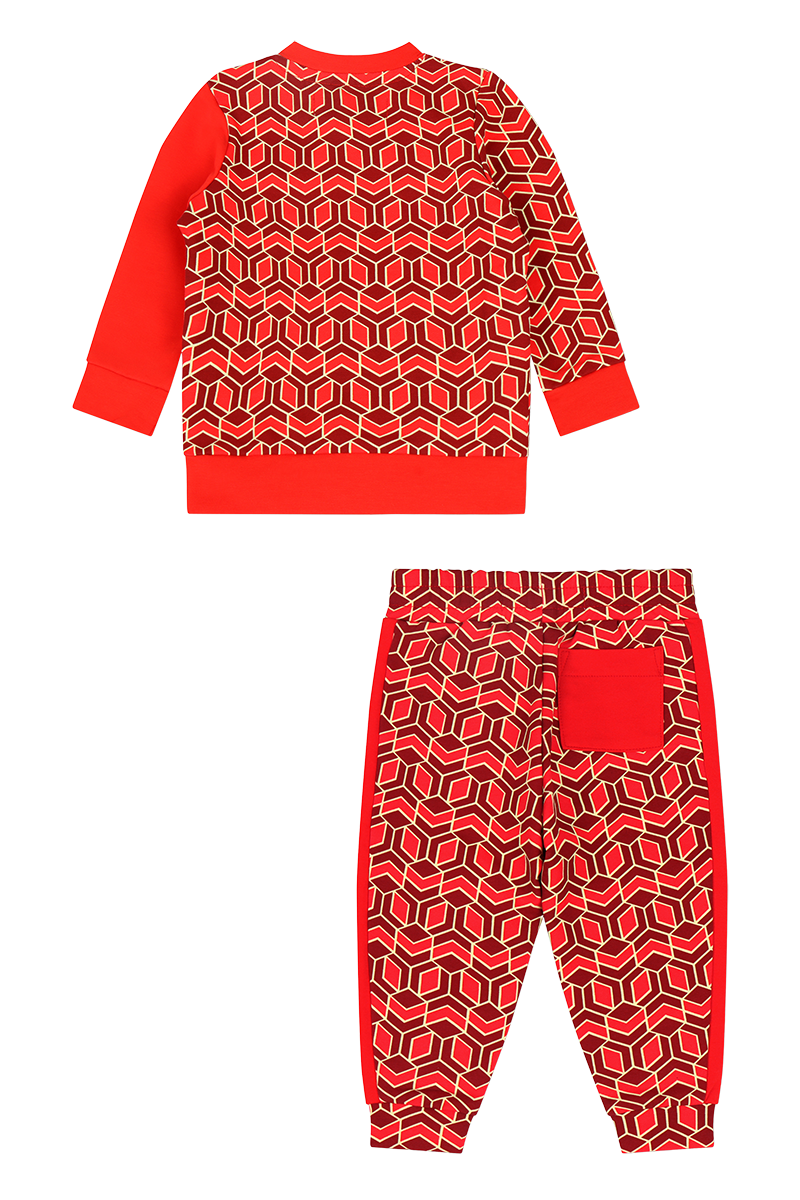 Mixed Up Clothing Boys Sweatshirt and Jogger Set Red Multicolor