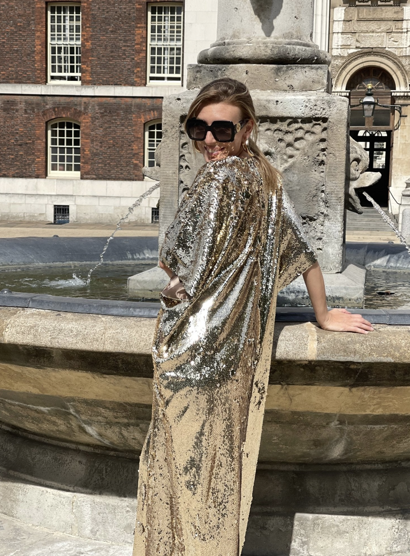 Wide Leg Sequin Palazzo Jumpsuit