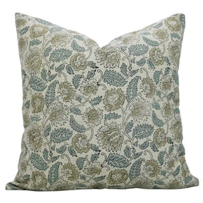 Boho Decor Block  Print Linen Blend Cushion Cover - Mandakini