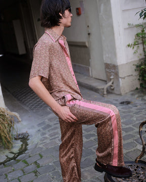 Paisley Motif Pant with Stripe