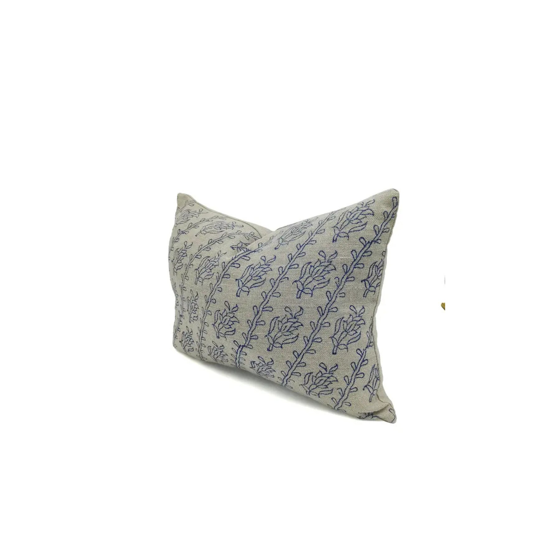 Decorative Handmade Block Print Thick Linen Pillow Cover - Kyari