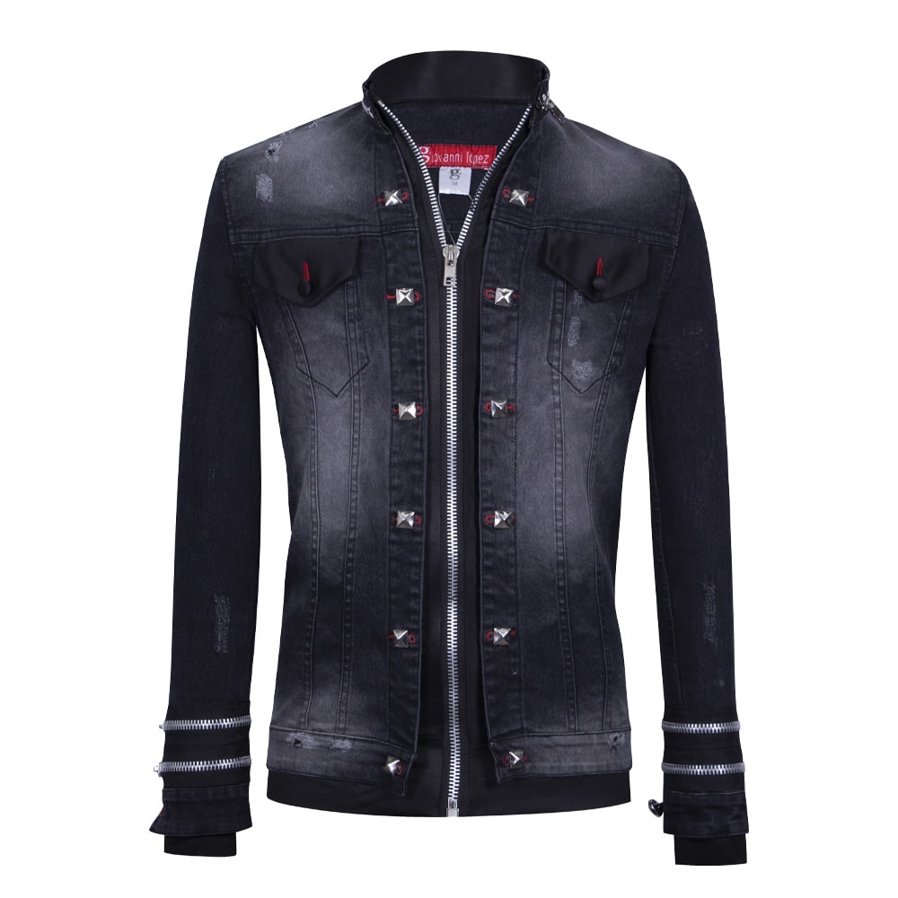 Zippered jean jacket