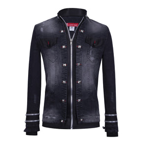 Zippered jean jacket
