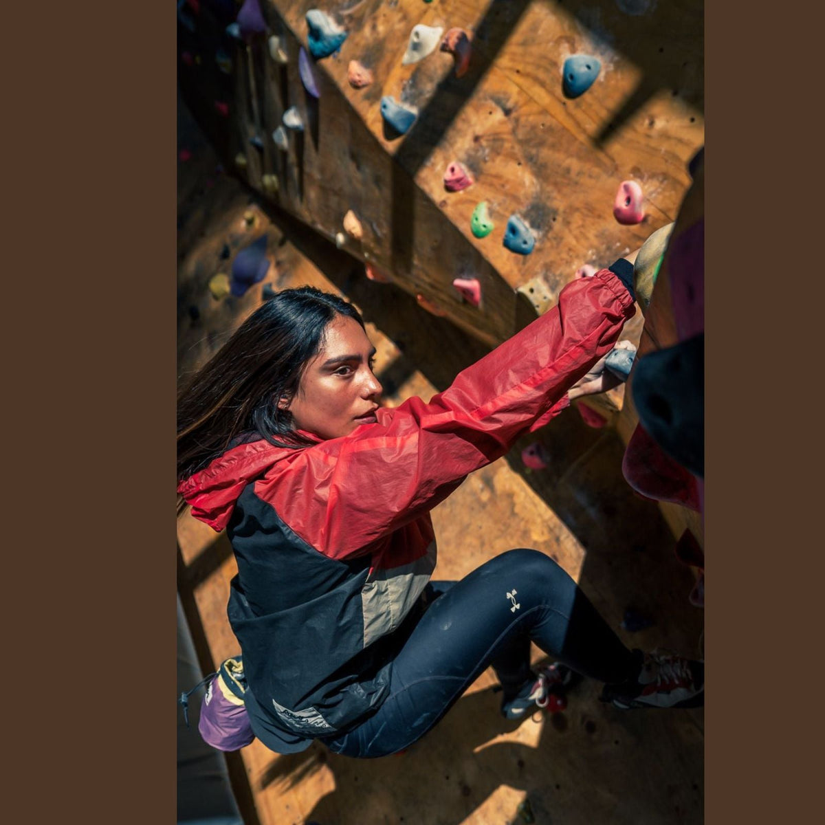 Sustainable Windbreaker Jacket Red