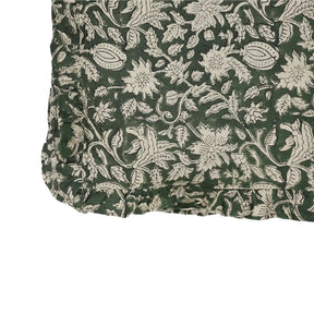 Classic Indian Block Print Pure Linen Frill Napkins Set of 4 - Manikarnika