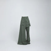 Ciocco Asymmetric Cargo Skirt Trousers
