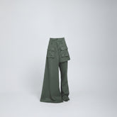 Ciocco Asymmetric Cargo Skirt Trousers