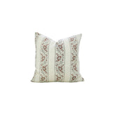 Unique Block Linen Blend Pillow Cover - Bagh Buta Border