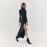 EVANGELINE TURTLENECK MAXI DRESS