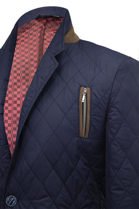 Blue waterproof blazer with padding