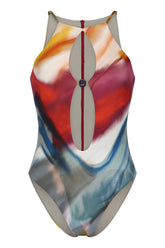 Bosque One Piece Print rojo