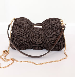 Aurora Tote | Crochet Handmade Bag | Color Dark Chocolate Brown