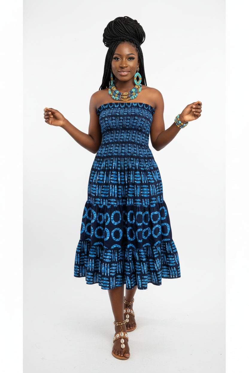African Print   Caribbean Muse Tube  Design 008