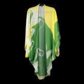 Yellow Green Floral Stems BW Kimono