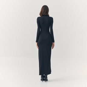 EVANGELINE TURTLENECK MAXI DRESS