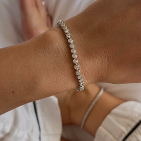 The Marie Heart Bezel Tennis Bracelet